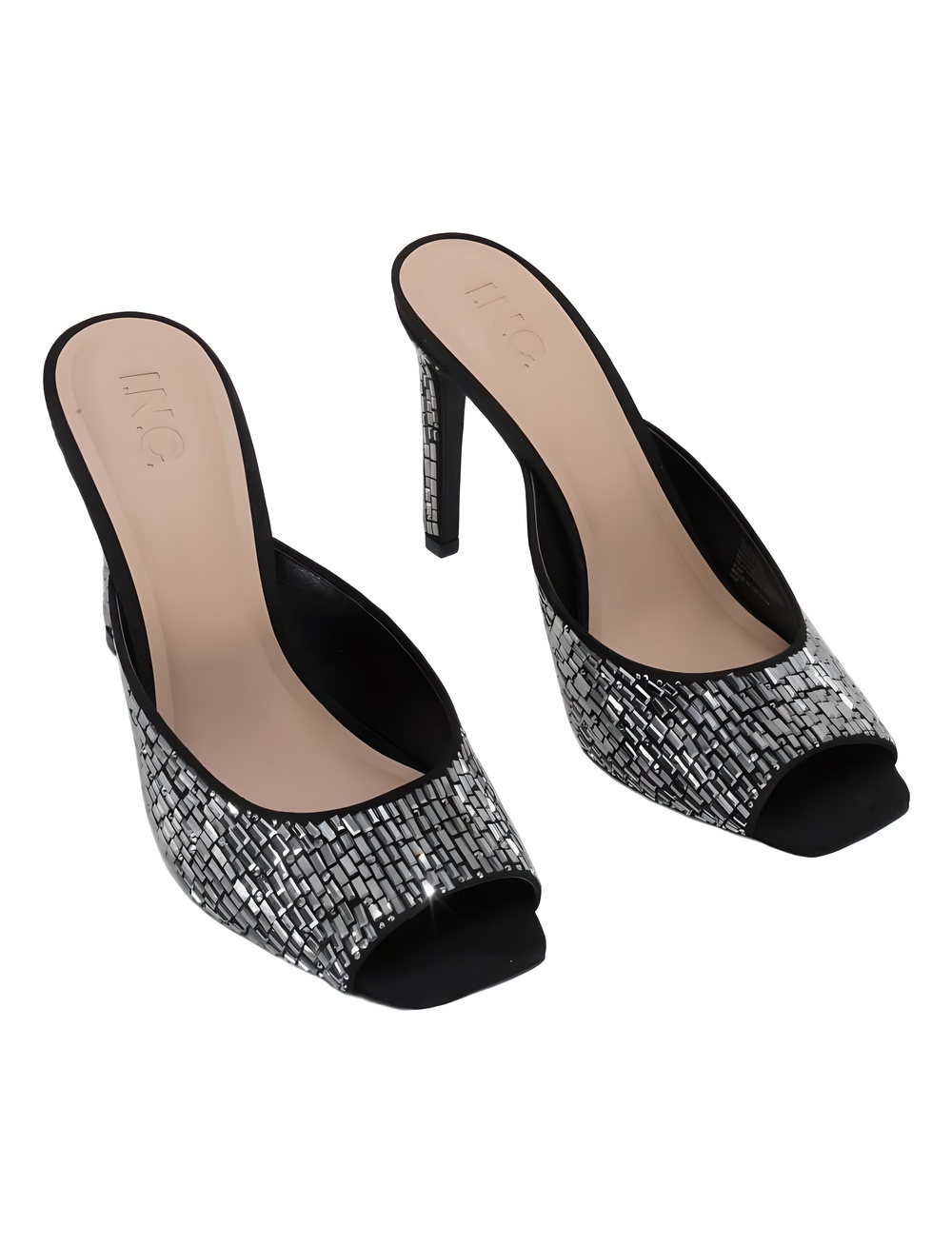I.N.C. International Concepts Black Bling Sandals Size 9.5